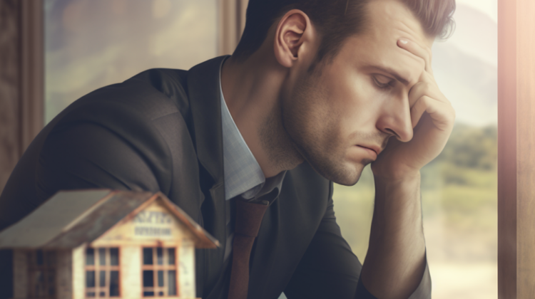 Jiggaman_A_man_thinking_about_how_to_buy_a_house_in_the_office_486ce1a3-ea2f-4ff8-bc92-151b8c1c6c92 - FHA LOAN